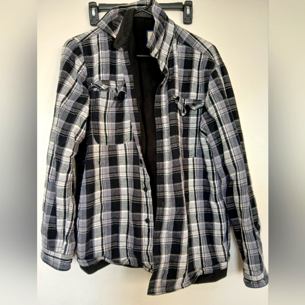 Boston Traders Men's Black/White Flannel Shirt: M